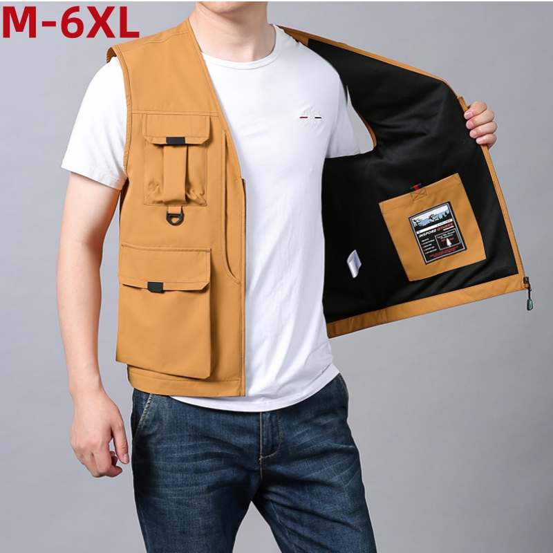 Fishing Vest - 6xl 큰 크기 멀티 포켓 조끼