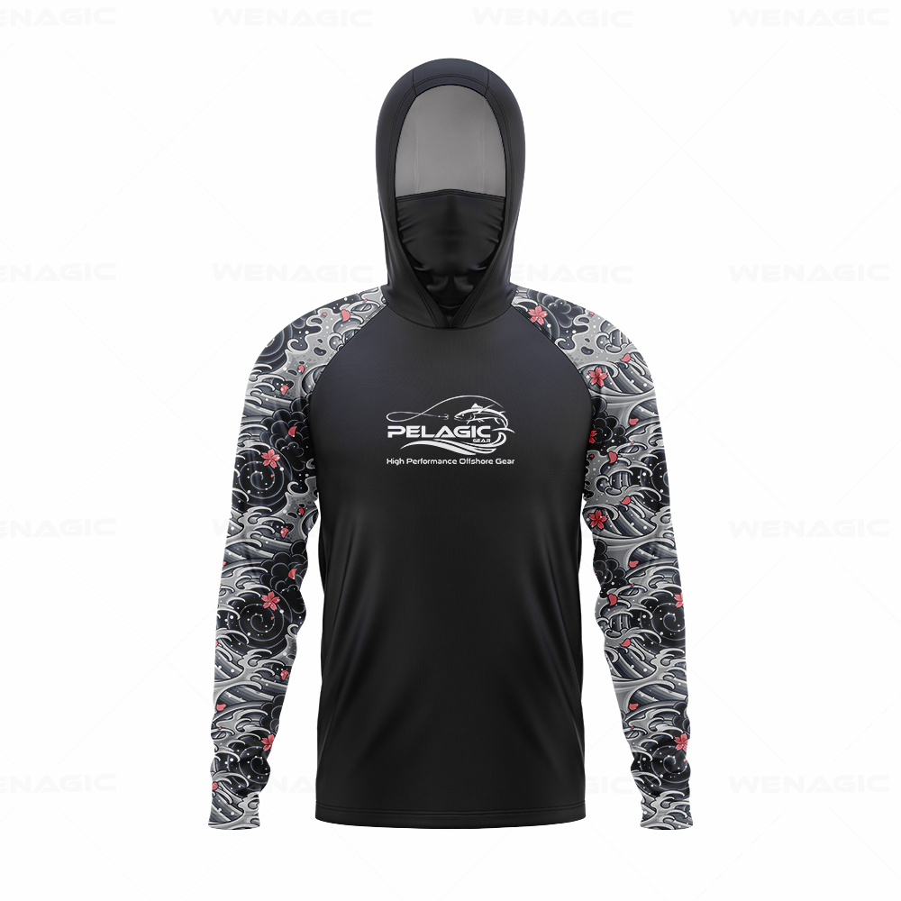 Fishing Shirt Uv Protection - Pelagic gear 남자 후드 낚시 셔츠