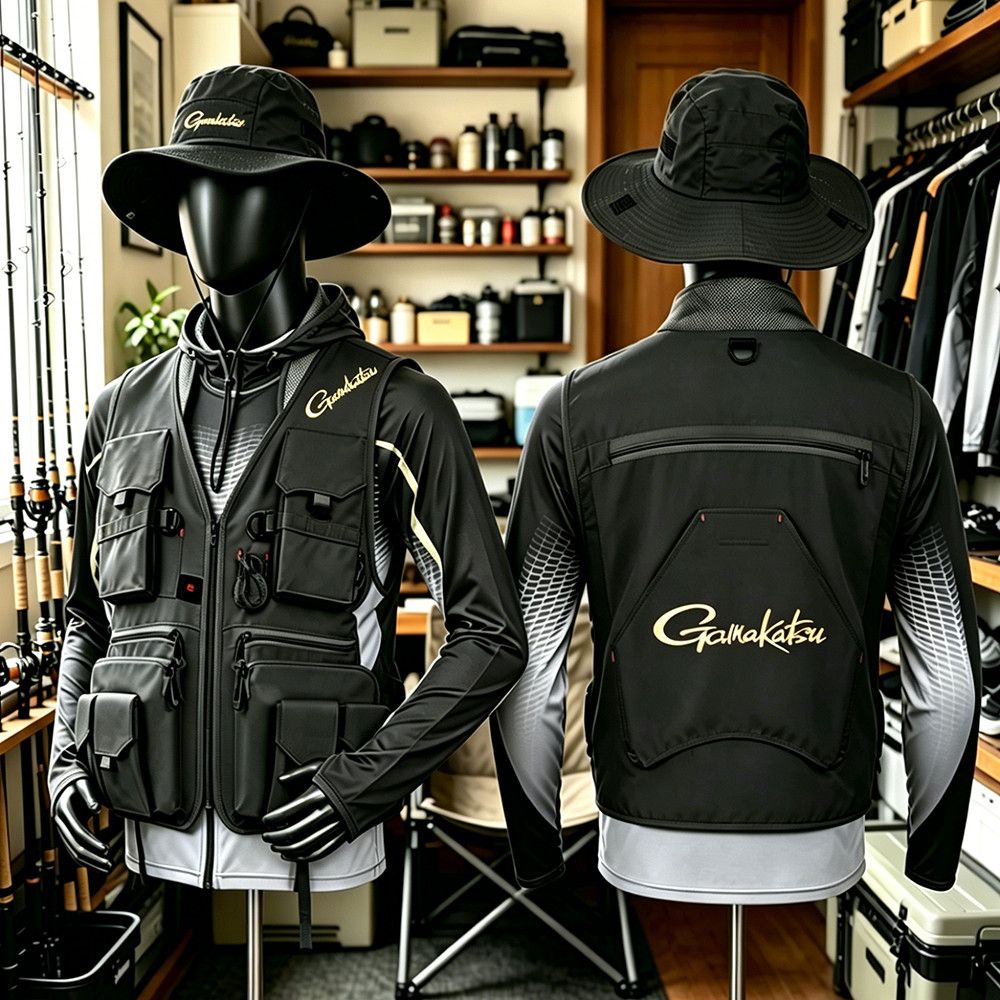 Fishing Rain Suit - 가마카츠 멘 멀티 포켓 낚시 조끼