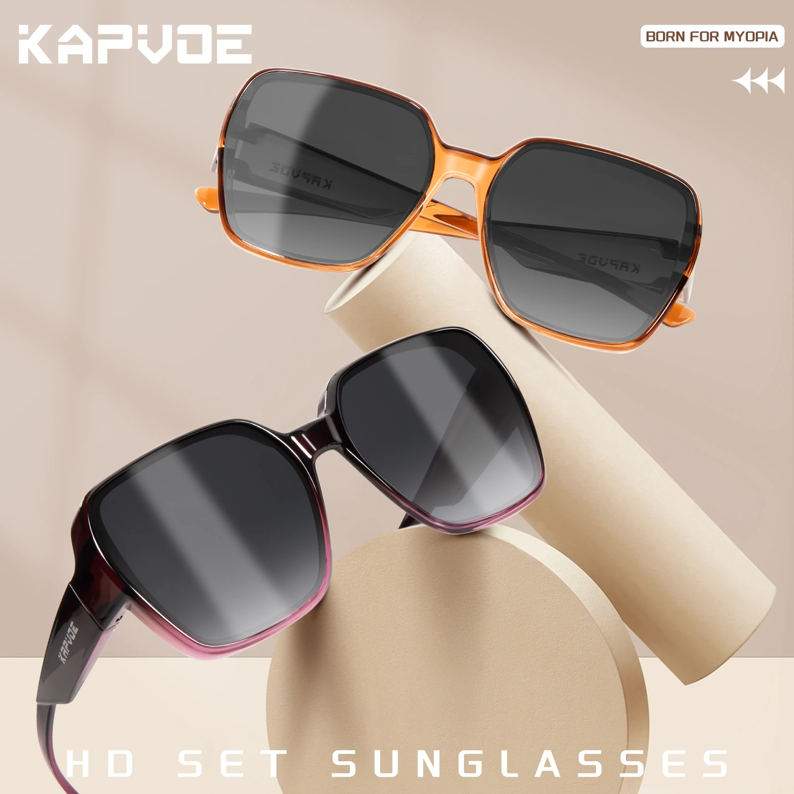 Fishing Sunglasses Polarized - 카프보에 피트오버 선글라스 오버사이즈 사각형 편광