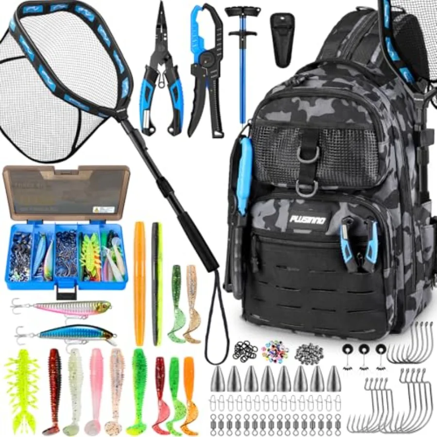 Fishing Backpack - 야외용 낚시 배낭, 카모 그린 방수