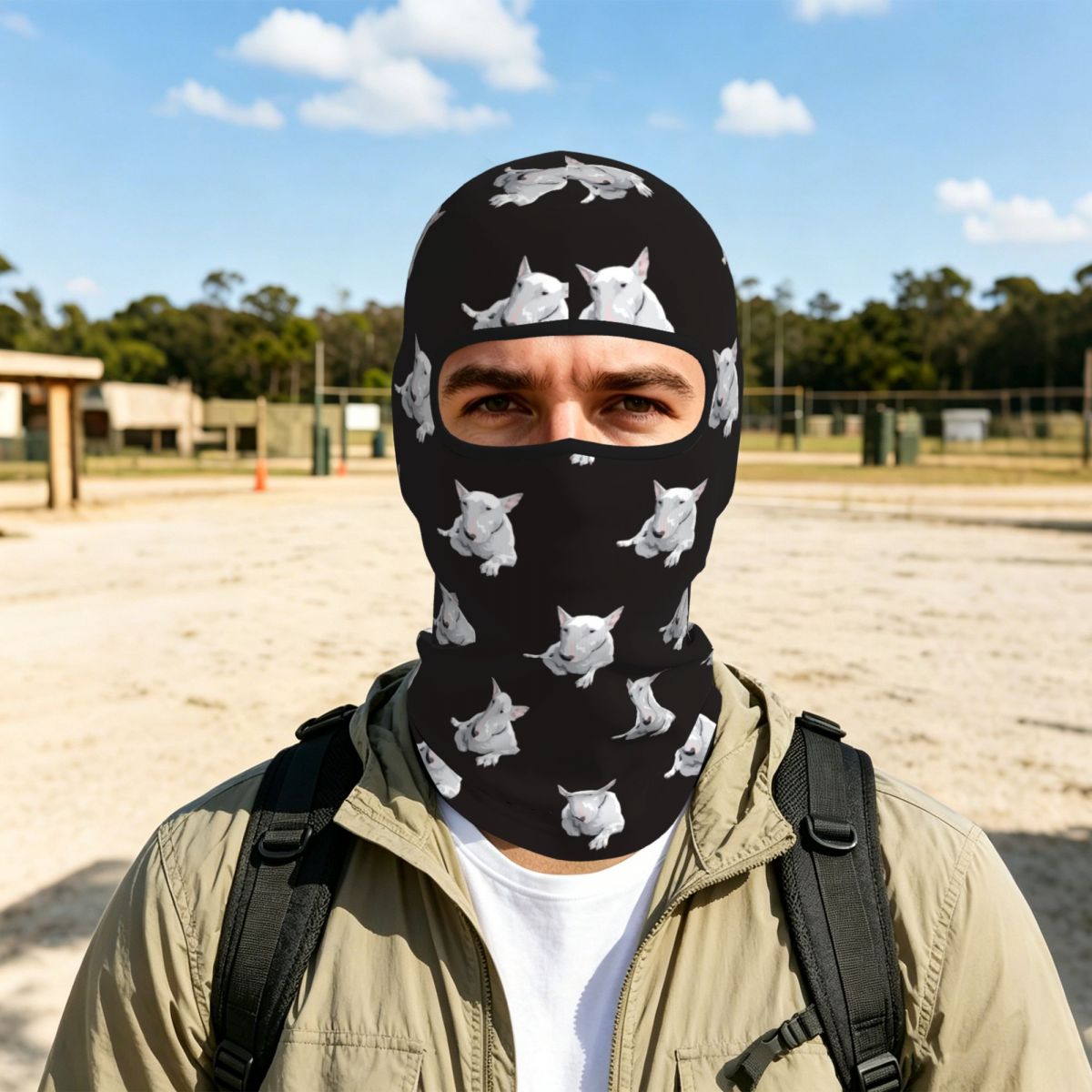 Fishing Mask Sun Protection - 잉글리시 불 테리어 통기성 얇은 발라클라바