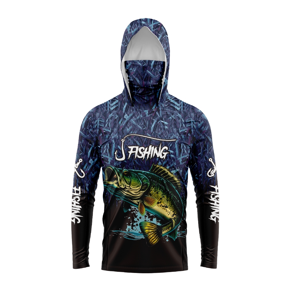 남성용 배스 피쉬 프린트 낚시 후드티 (페이스 마스크  - Fishing Hoodie 리뷰 및 가격