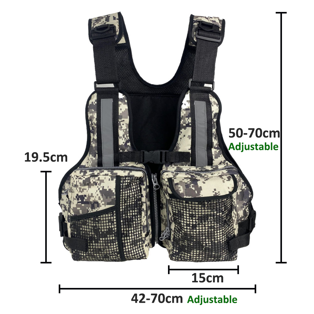 여러 개의 포켓이 있는 야외 낚시 조끼 호루라기가 있는 - Fishing Vest 리뷰 및 가격