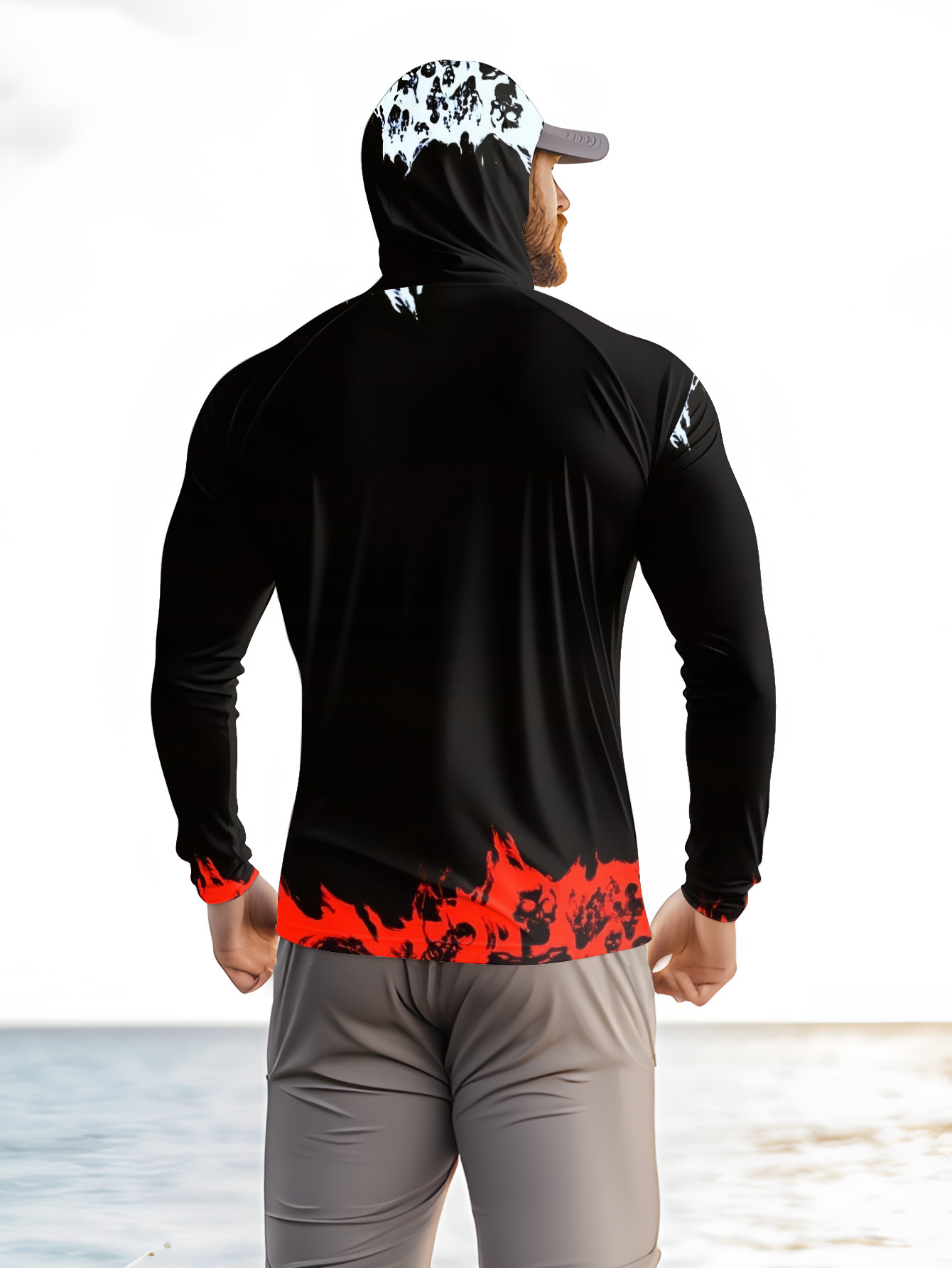 남성 후드 낚시 셔츠 긴팔 낚시 의류 낚시 티셔츠 자외 - Fishing Shirt Uv Protection 리뷰 및 가격