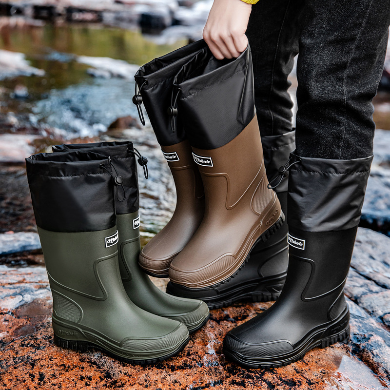 남성용 방수 낚시 배달 라이더 레인부츠, 튼튼한 두꺼운 - Fishing Boots 리뷰 및 가격