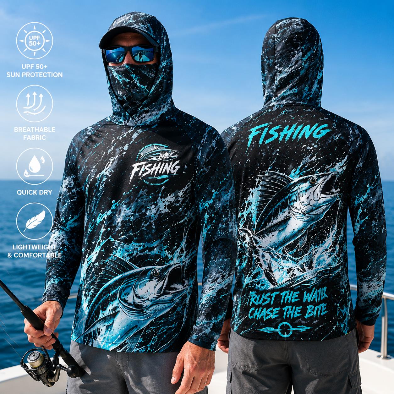 남성용 후드 낚시 셔츠 UPF 자외선 차단 통기성 긴팔 - Fishing Hoodie 리뷰 및 가격