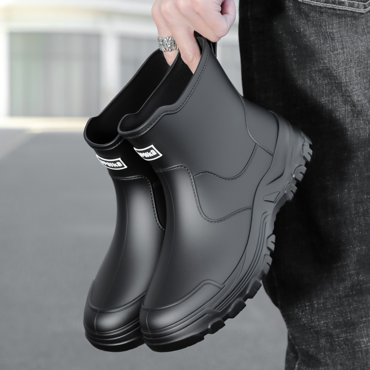 세련된 새로운 스타일의 남성용 안감 있는 중간 길이 레 - Fishing Boots 리뷰 및 가격