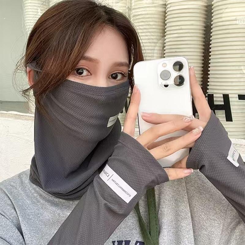 아이스 실크 자외선 차단 세트*페이스 마스크+팔 슬리브 - Fishing Mask Sun Protection 리뷰 및 가격