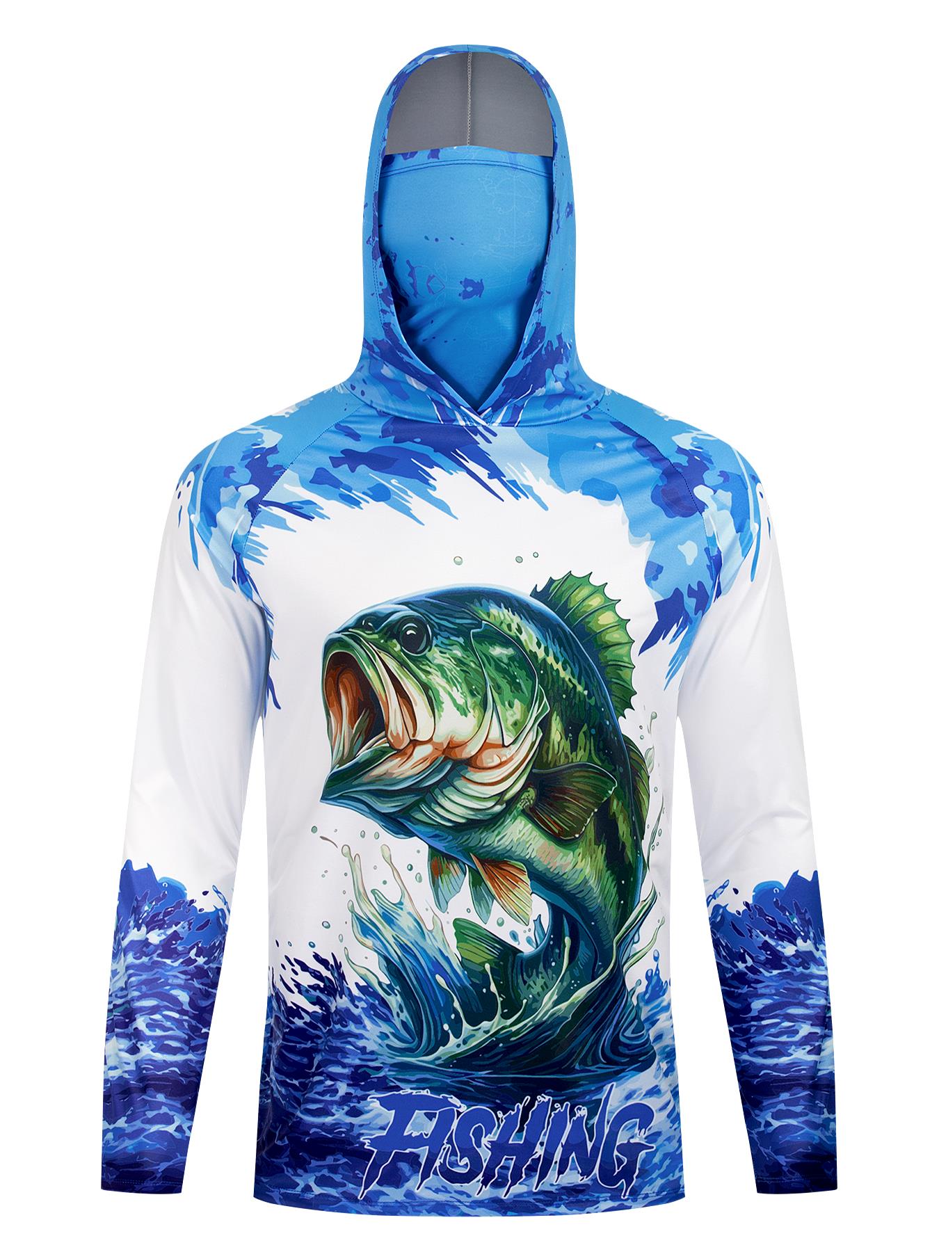 낚시 후드 셔츠 UPF 50 피쉬 후디 캡 UV 차단  - Fishing Shirt Uv Protection 리뷰 및 가격
