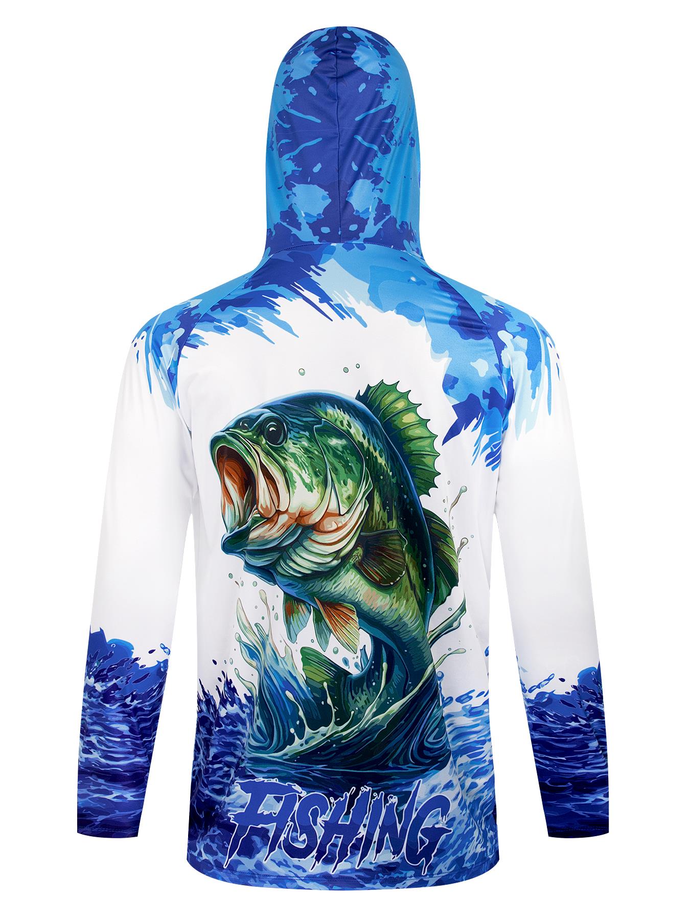 낚시 후드 셔츠 UPF 50 피쉬 후디 캡 UV 차단  - Fishing Shirt Uv Protection 리뷰 및 가격