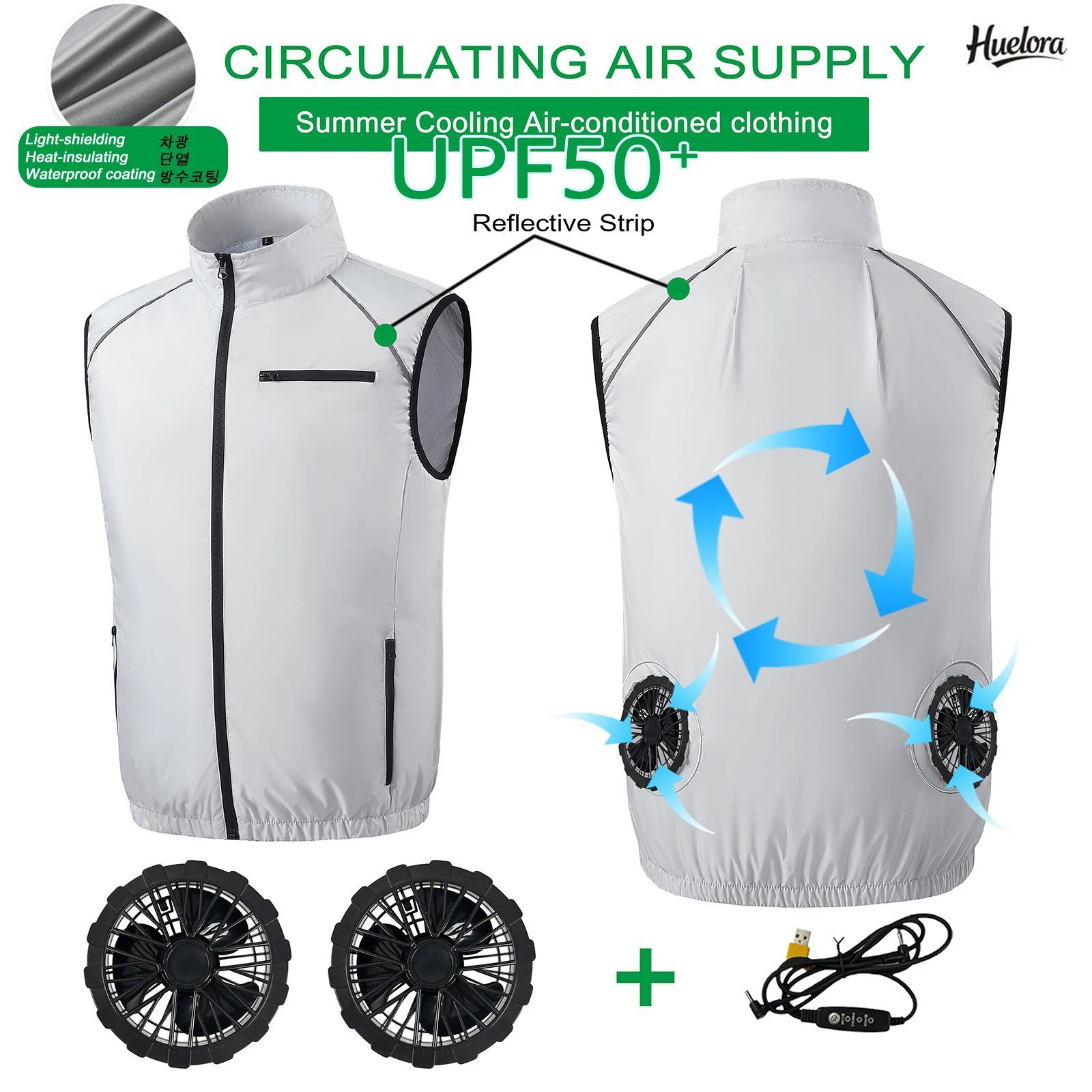 여름 쿨 조끼 웨어러블 냉동 팬 조끼 에어컨 의류 야외 - Fishing Vest 리뷰 및 가격