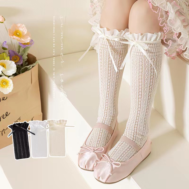 여자 긴 튜브 레이스 스타킹 달콤한 활 자카드 패턴 메 - Fishing Socks 리뷰 및 가격